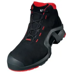 uvex 1 x-tended support Sicherheitsschuh S3 Stiefel schwarz/rot 49 - 8517249 - schwarz/rot