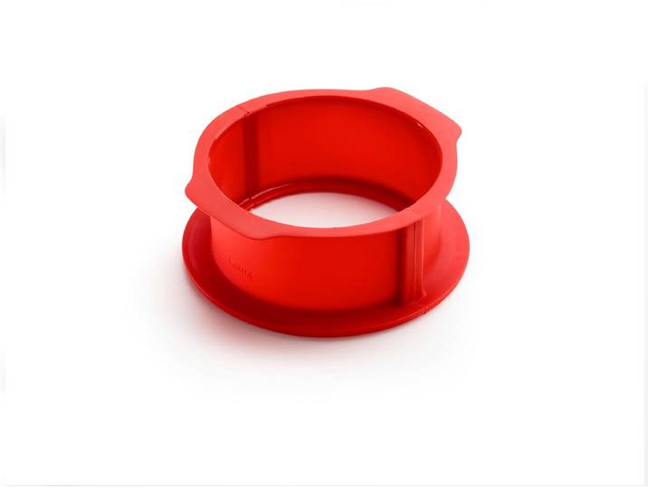 Lékué Springvorm - Rond - met Keramisch bord ø 18 cm - Red
