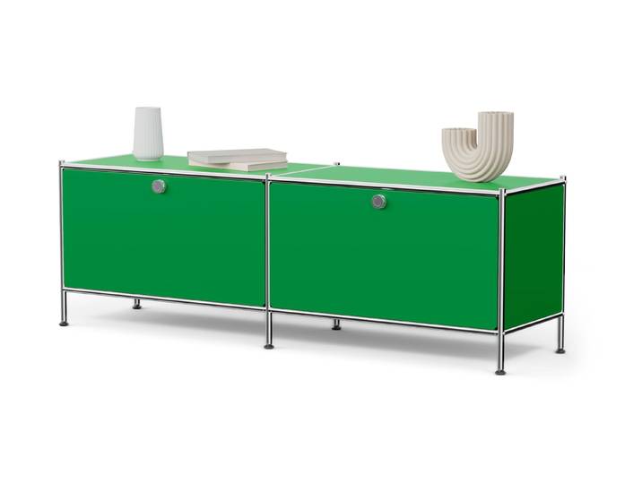 Tchibo - Lowboard Metall »Cn3« mit 2 Klappenfächern - 152x40x51,5cm - chrom -