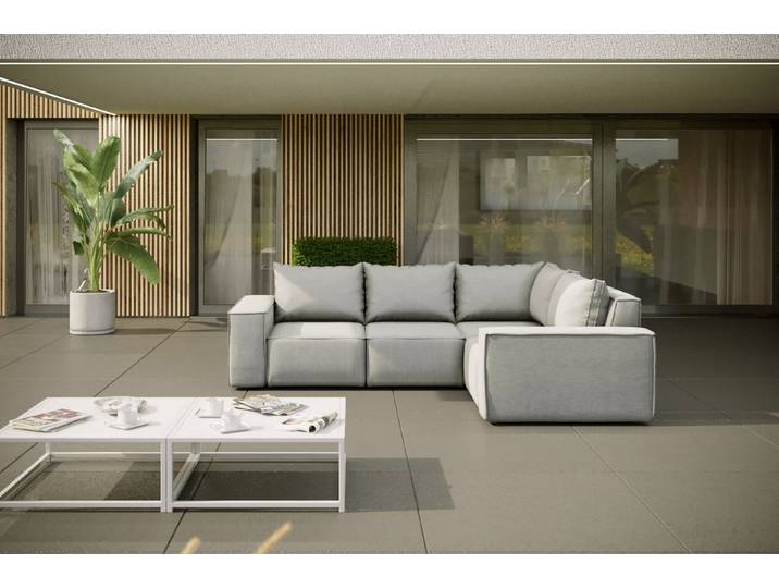 Fun Möbel Loungesofa Gartenmöbel Ecksofa GARDENT, wetterfester Stoff NXL