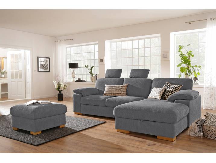 Sofa-Kopfstütze GOODPRODUCT Ventura , grau, B:60cm H:51cm T:12cm, Holzwerkstoff, Kopfstützen, Sofa-Kopfstütze