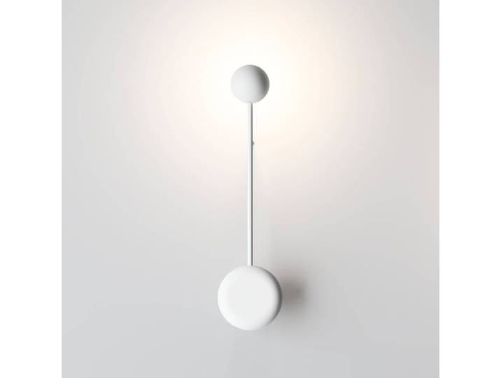 Vibia Designer Wandleuchte Pin, weiß / opal, für Wohn- / Esszimmer, Aluminium, Design, Wandlampe