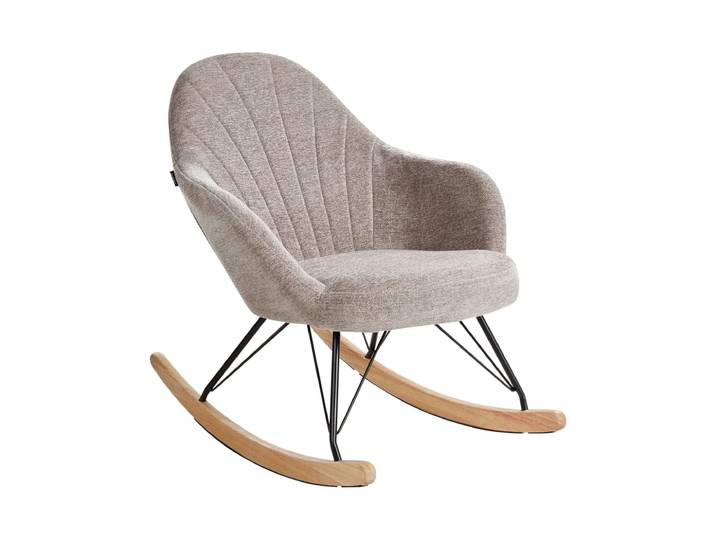 Fauteuil à bascule tissu taupe