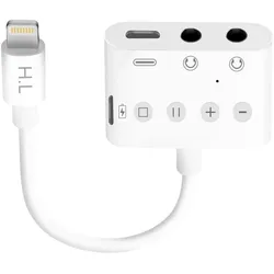 Avizar 4-in-1 Lightning Audio/Ladeadapter, Audio Adapter, Weiss