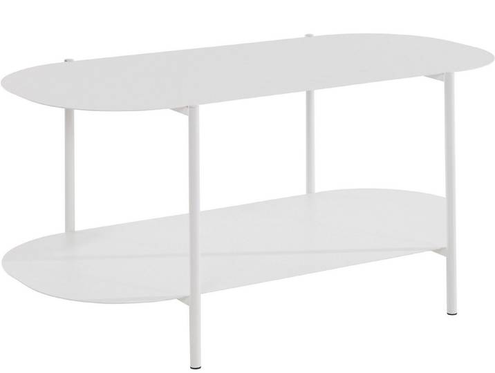freiraum Couchtisch Stig, in Weiß, Metall - 100x45x50cm (BxHxT)