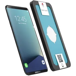 Bigben Fggs8poriginalb (1 Stk., Samsung Galaxy S8+), Smartphone Schutzfolie, Transparent, Schwarz