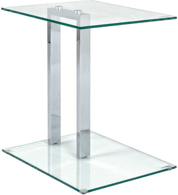 Pharao24.de Glas Ablagetisch aus Sicherheitsglas Stahl