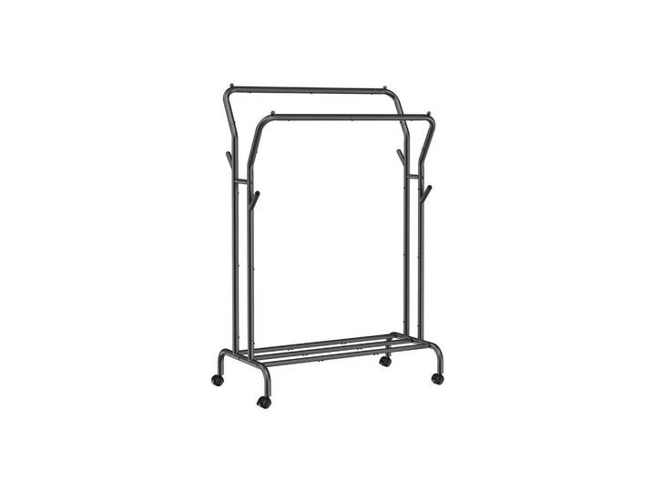 Hansiro Kleiderständer Praia, Schwarz, Metall, 103.5x155x52.5 cm, Garderobe, Garderobenständer