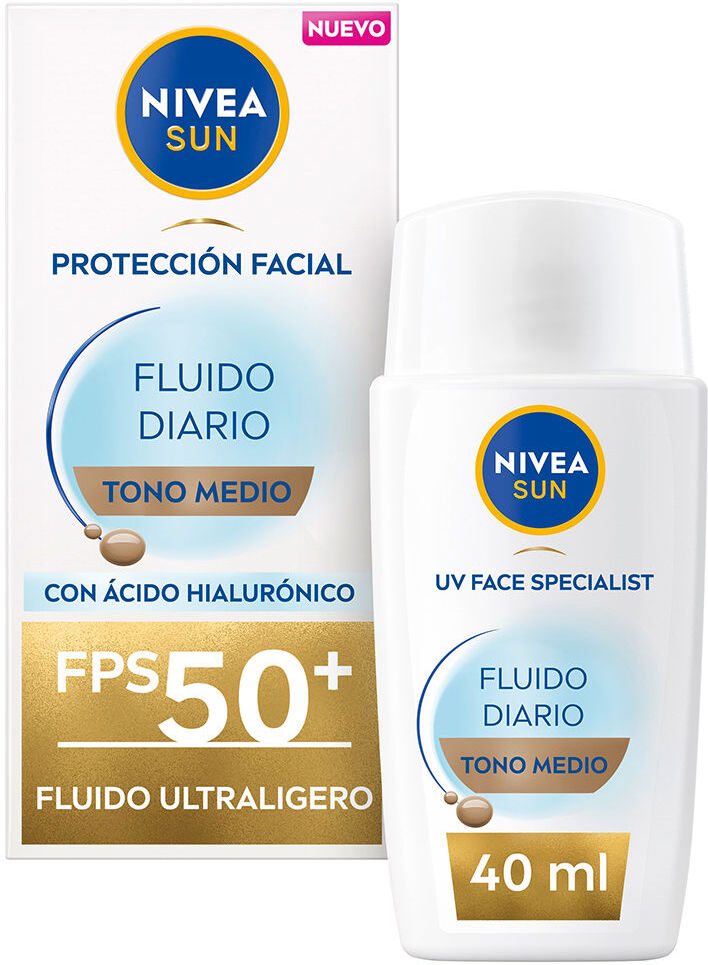 Nivea Fluide solaire quotidien protection visage SPF50+ #ton moyen