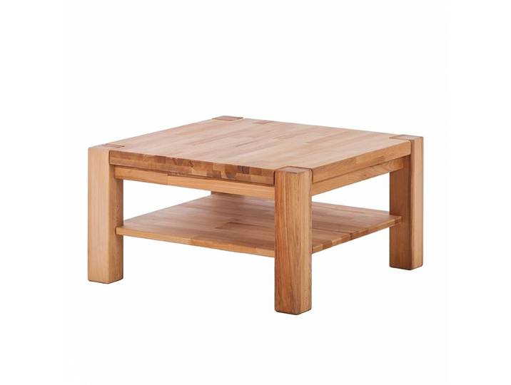 Table basse JanWOOD II 70 x 38 x 70cm Beige/Duramen de hêtre naturel huilé