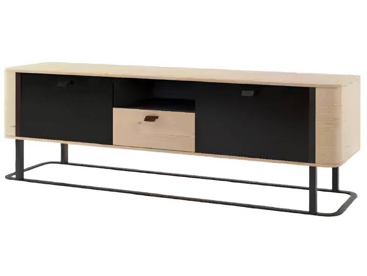 Xlmoebel TV-Schrank Moderne Wohnwand aus Holz und Metall mit Stauraum für Geräte (TV Staender) Hergestellt in Europa