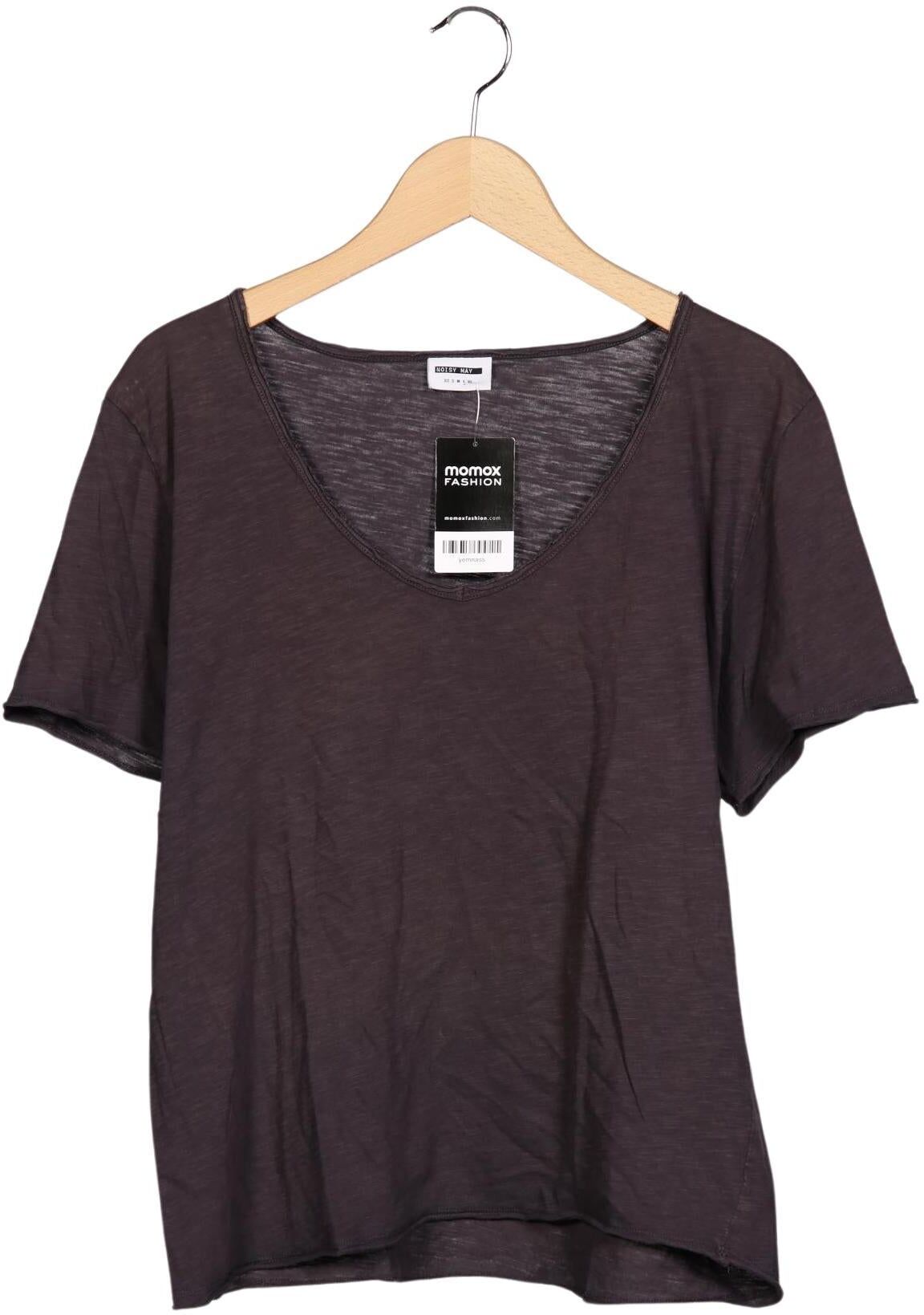 Noisy May Damen T-Shirt, Grau, Gr. L, Baumwolle - Second Hand