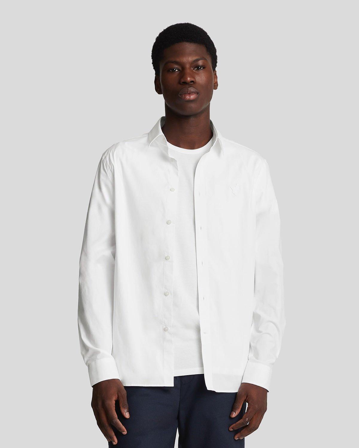 Lyle & Scott Popeline-Hemd aus Stretch-Stoff - Weiß