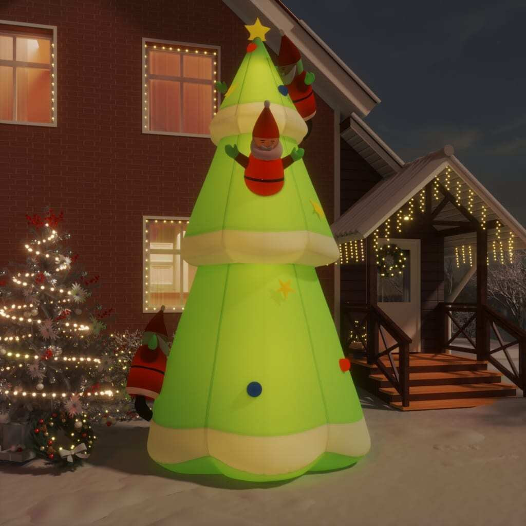 Prolenta Opblaasbare Kerstboom met LED-verlichting voor in de tuin
