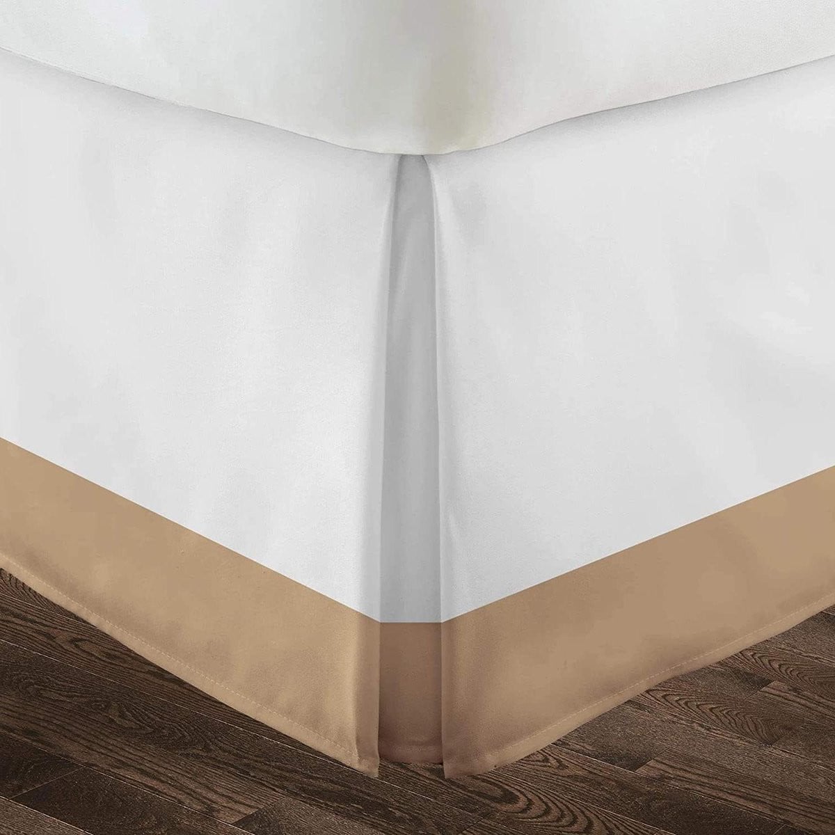 Bedrok Linnenlook met Split Corners in Geel - 210 x 210 cm