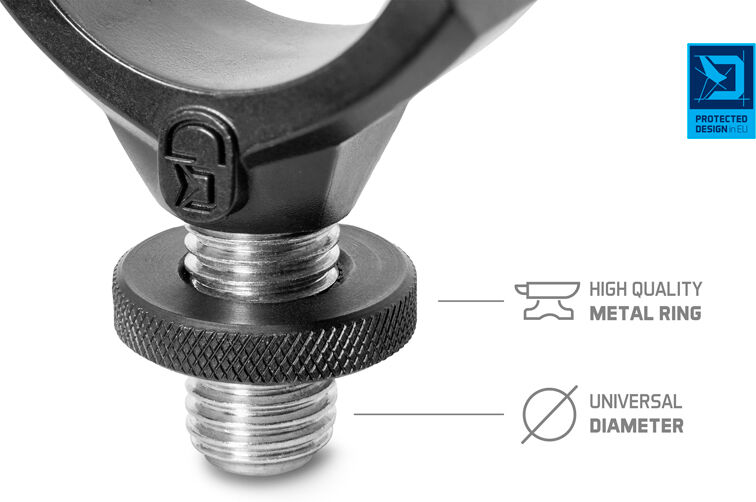 Support canne arrière Delphin LOX 1x Uni support + 2x élastiques