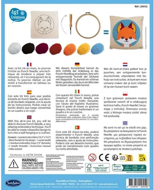 Art & Créations : Punch Needle Renard - Sentosphère
