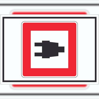 HB-Druck Nutzung von Landstromanschlüssen Symbol Aufkleber A5 (148x210mm)