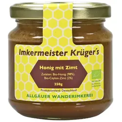 Imkermeister Krüger's Honig mit Zimt bio 250g