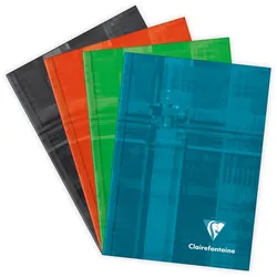 Clairefontaine 5x Kladde/Notizbuch mit Hardcover A6, 96 Blatt liniert 90g - Sortiert 69496C