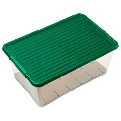 Box mit Deckel Xmas Grün/Transparent für 43 Kugeln