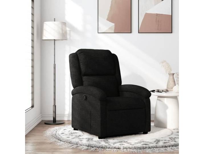 Fauteuil Salon MVS - Fauteuil inclinable Noir Tissu 19 25 Kg