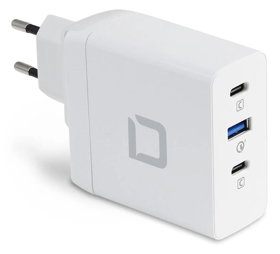 DICOTA Universal Pro 100W USB-A, 2xUSB-C GaN Ladegerät mit Kabel, weiß D31983
