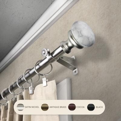 InStyleDesign Alf Adjustable Curtain Rod 13/16 inch dia.