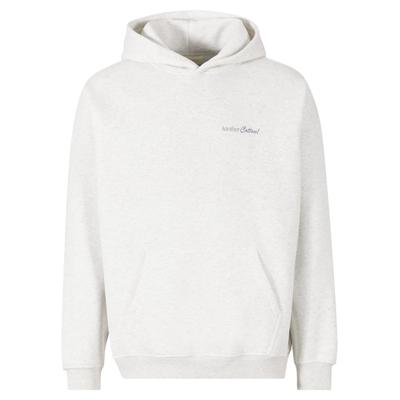 Kapuzensweatshirt ANOTHER COTTON LAB "Another Cotton Lab Support Your Mental Oversized Hoodie", Herren, Gr. M, grau, 60% Baumwolle, 40% Polyester, bedruckt, Rundhals, Sweatshirts
