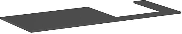 Hansgrohe Xilesa E Konsole 54273760 1375x550mm, Ausschnitt rechts, schiefergrau matt