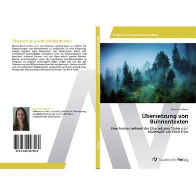 Übersetzung von Bühnentexten, Taschenbuch von Eleonora Zanon, AV Akademikerverlag, 978-3-639-49706-9