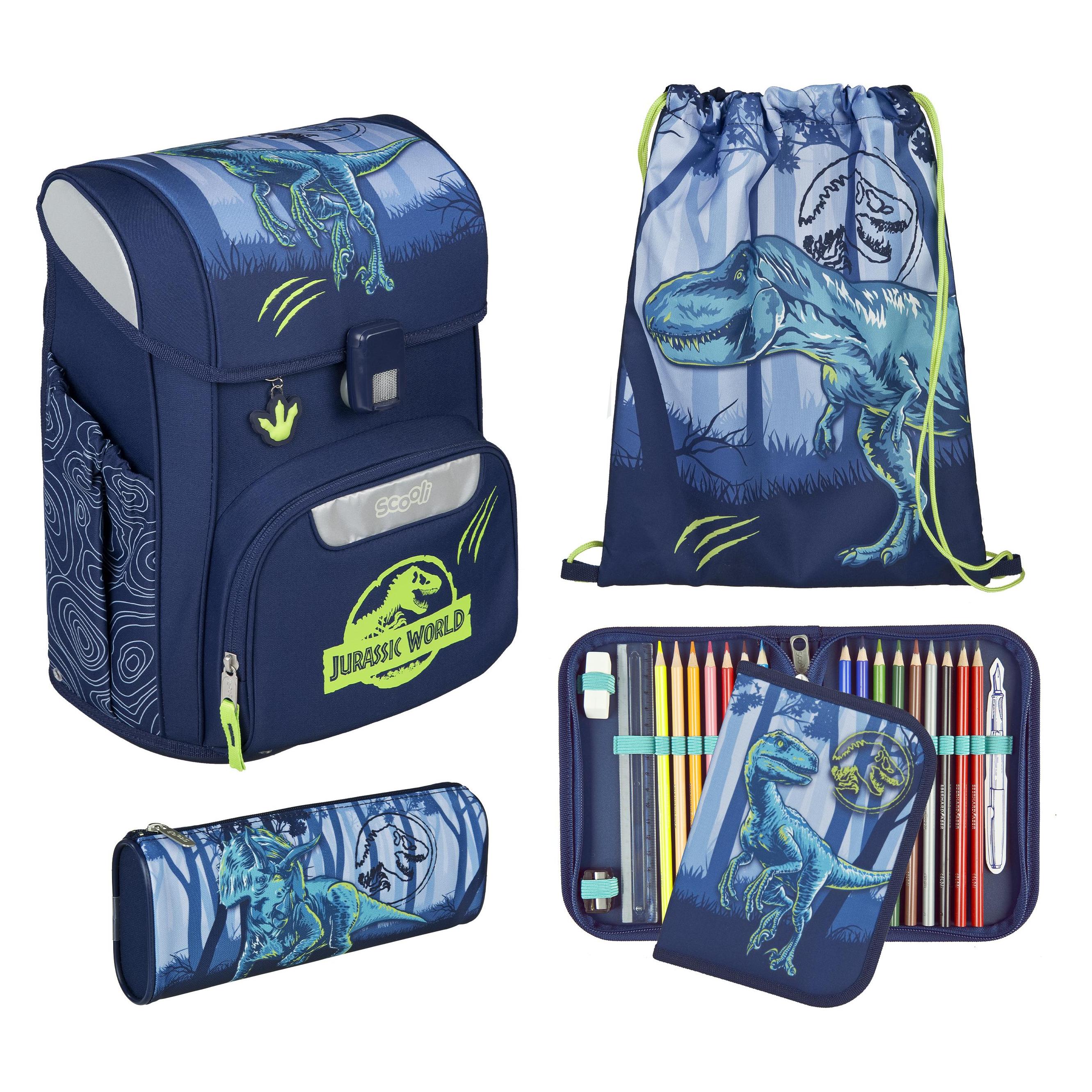 Scooli EasyStart Schulranzen Set,5tlg Jurassic World (19 l) (JUSU8256)