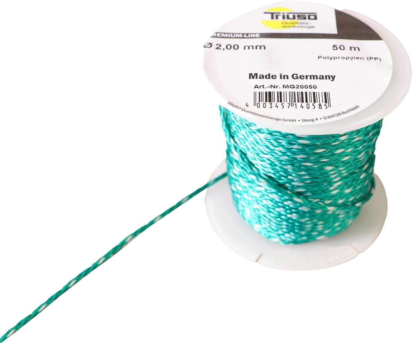 TRIUSO Profi-Maurerschnur, grün, Ø 2,00 mm, Länge: 50 m