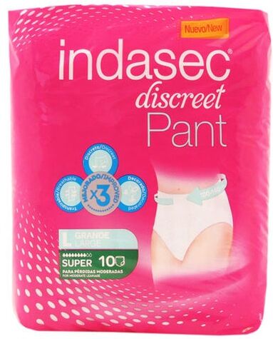 Indasec Discreet Pant Talla Grande 10Uds