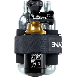 LEZYNE Tubeless CO2 Blaster inkl. 2 CO2 Kartuschen schwarz-gold