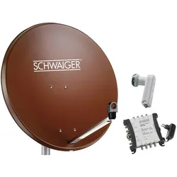 Schwaiger SPI9962SET6 (Parabolantenne, DVB-S / -S2), SAT Spiegel + SAT Antennen, Rot