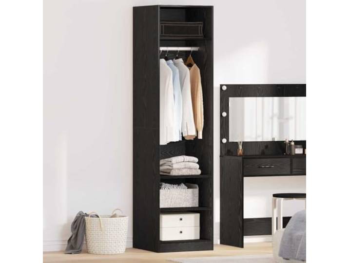 HKLGBVCR Schrank Eiche Schwarz 50 x 50 x 200 cm Holz Technik
