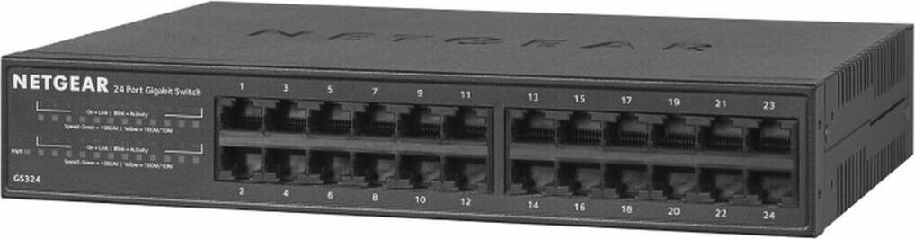 Netgear GS324 Unmanaged Gigabit Ethernet Switch, Zwart