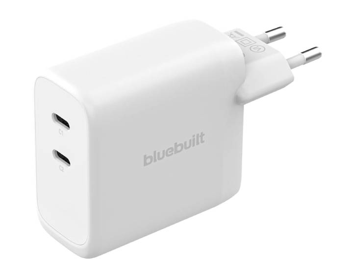 BlueBuilt 100W GaN Oplader met 2 Usb C Poorten Wit