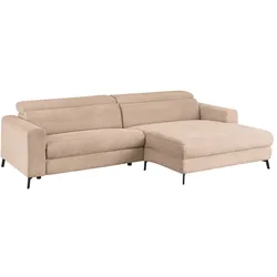 KAWOLA Sofa LAISKA Ecksofa Cord taupe Longchair rechts