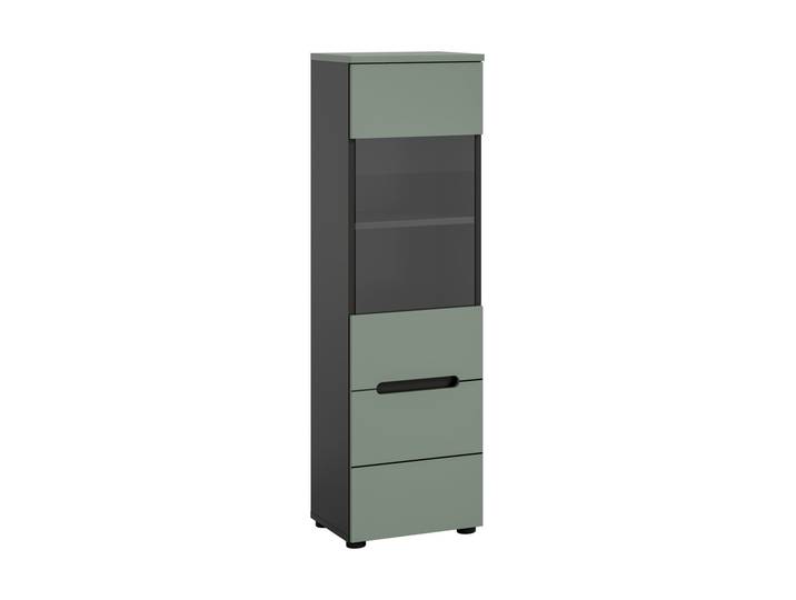 MID.YOU Vitrine CANU, grün, Holznachbildung
