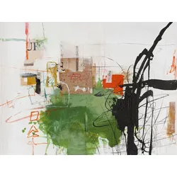 Gemälde GREEN REFLEKTION (BH 90x120 cm) - BH 90x120 cm