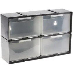 RS PRO, Sortimentskasten, 4 Tilt Drawer Interlocking Cabinet
