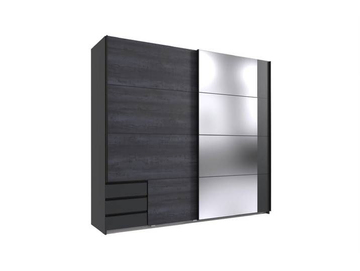 Schwebetürenschrank Rockwood 208 x 225 x 65 cm Graphit
