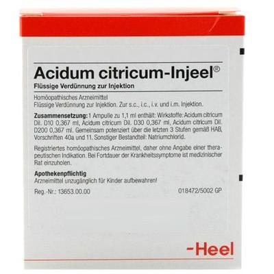 Acidum Citricum Injeel Ampullen 10 St