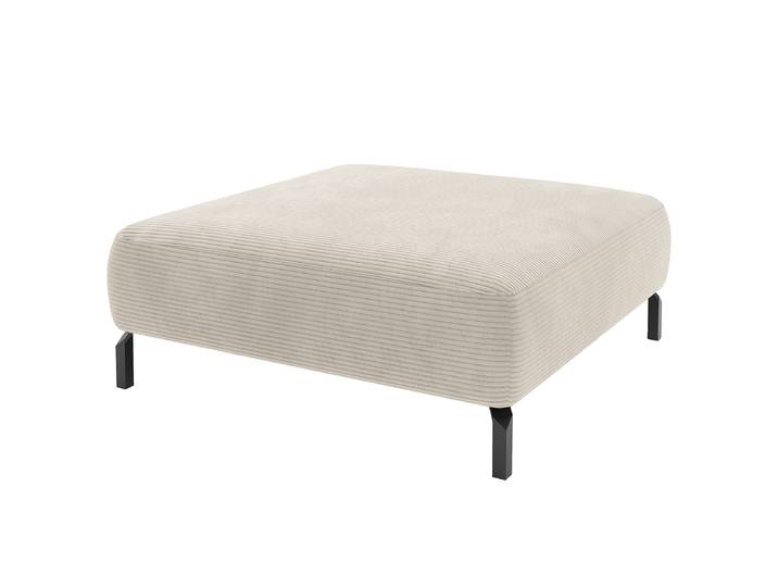Repose-pieds 46cm Gris Velours côtelé Catia: Gris clair