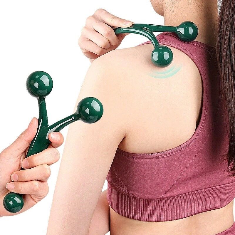 INF Rouleau de massage vert pour soulager les douleurs au cou, aux épaules et aux pieds