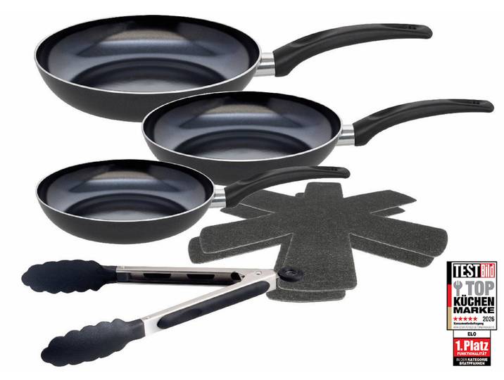 Pfannen-Set ELO - MEINE KÜCHE Prima Cucina 6 teilig , schwarz, Pfannen, Pfannen-Set, Induktion