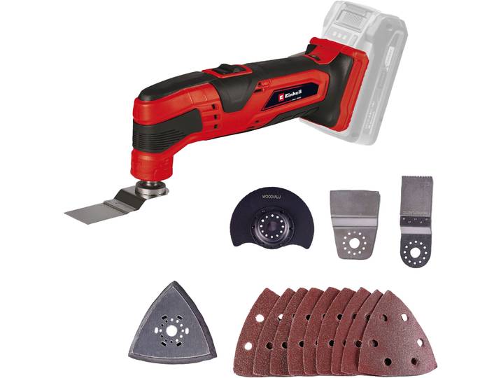 Akku-Multifunktionswerkzeug EINHELL TC-MG 18 Li-Solo , rot (rot, schwarz), B:6,4cm H:10cm L:26,3cm, Multifunktionswerkzeug-Maschinen, Akku-Multifunktionswerkzeug, ohne Akku und Ladegerät