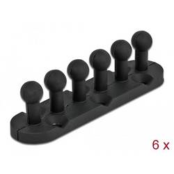 Delock Kabel-Halteclips Silikon Schwarz (Ø x H) 5 mm x 23 mm 6 St. 18332